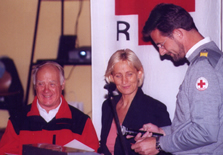 Gottfried Wechselberger, Bgm. Sonja Ottenbacher, Bezirkskommandant Christoph Faistauer
