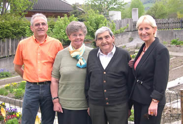 Vizebgm. Johann Rattensberger, Kathl und Sepp Hartl mit Bgm. Sonja Ottenbacher