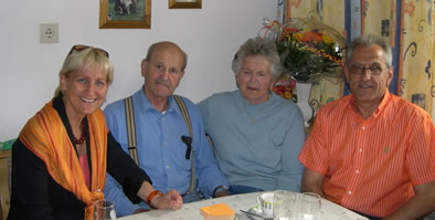 Bgm. Sonja Ottenbacher, Albert und Fini Buchner und Vizebgm. Johann Rattensberger